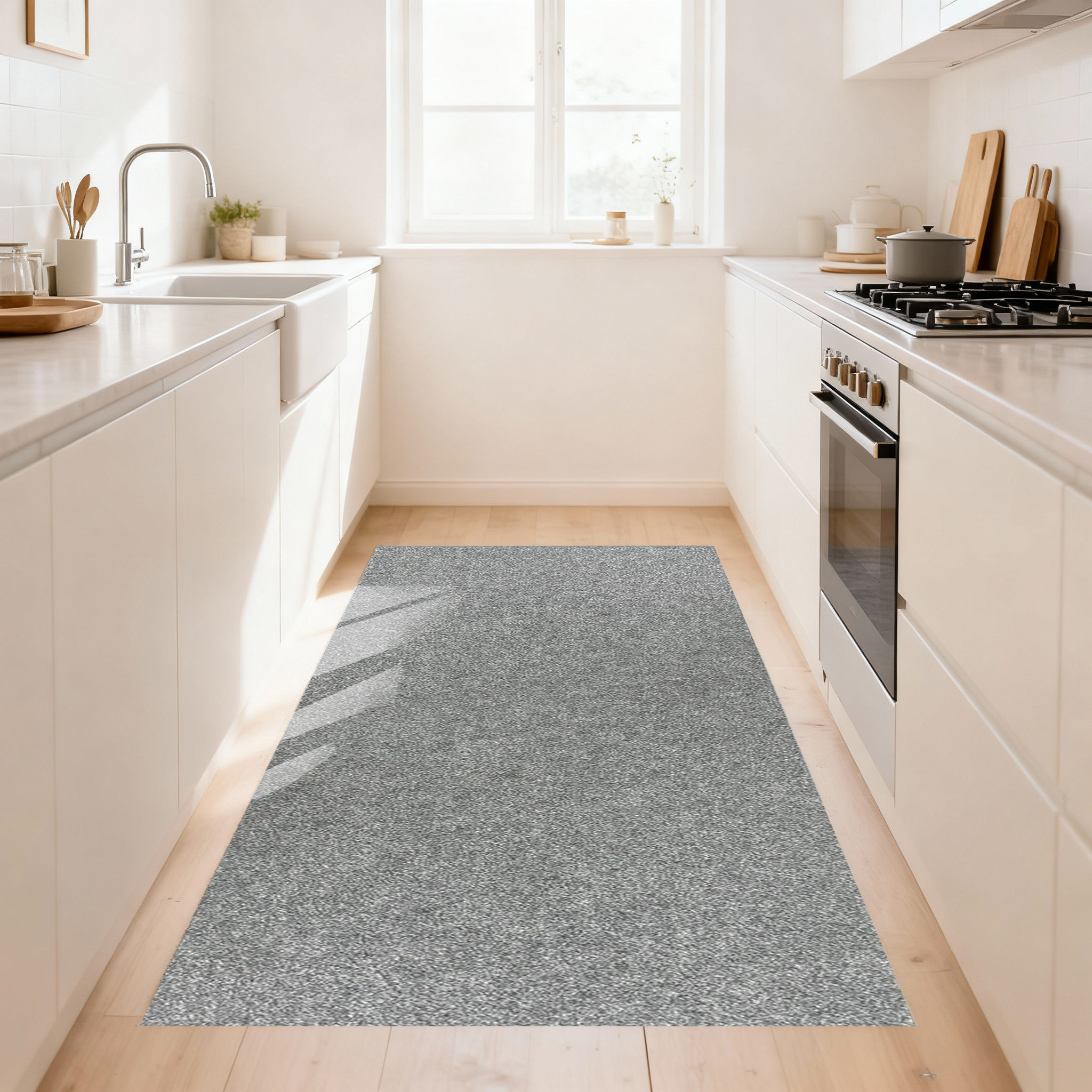 JYG STAR Grijs - antislip tapijtloper  – 50 cm breed