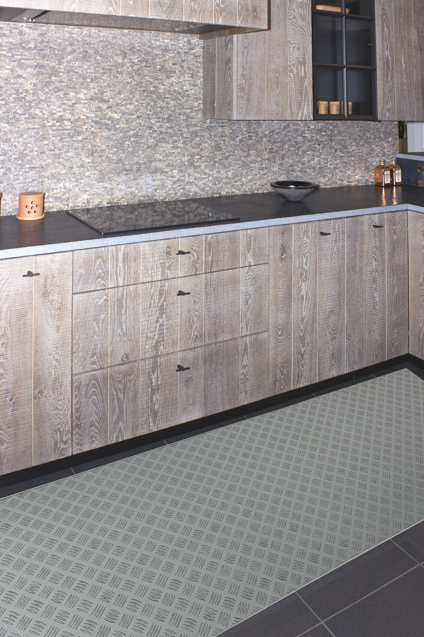 Gerona - 3D structuurplaat - Vinyl Keukenloper - 60 cm